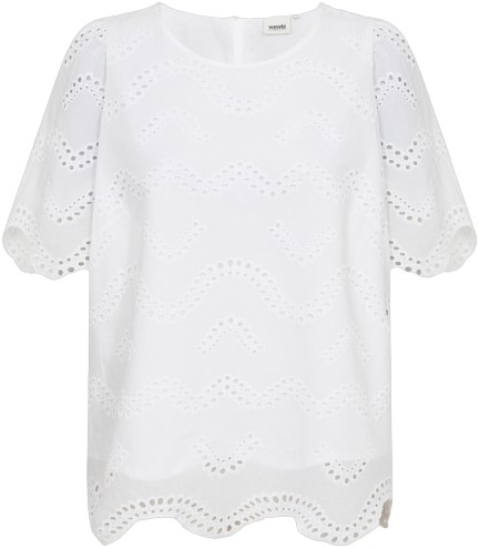 Curvy Wahani 2 Bluse Hvid